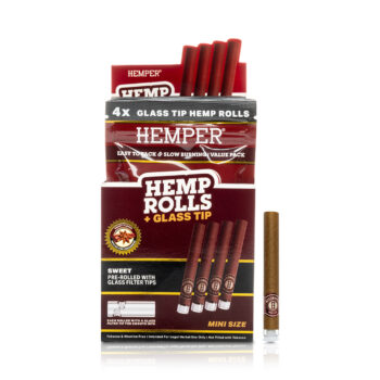 HEMPER_4U_1 HEMP ROLLS MINI SIZE+GLASS TIP - SABOR DULCE (4u) - HEMPER