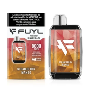 Vape Fuyl Strawberry Mango 4.5% 8000 PUFFS - DINNER LADY