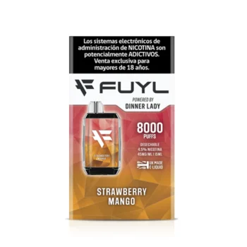 Vape Fuyl Strawberry Mango 4.5% 8000 PUFFS - DINNER LADY