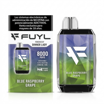 Vape Fuyl Blue Raspberry Grape 4.5% 8000 PUFFS - DINNER LADY